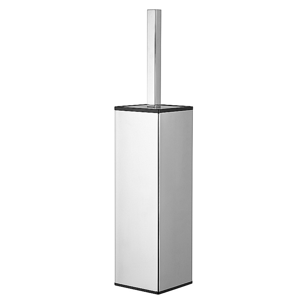 BIA WC-Bürstengarnitur stehend oder hängend Messing Chrom poliert 80x400x80 mm für Bad & WC >> zum Bohren oder Kleben
