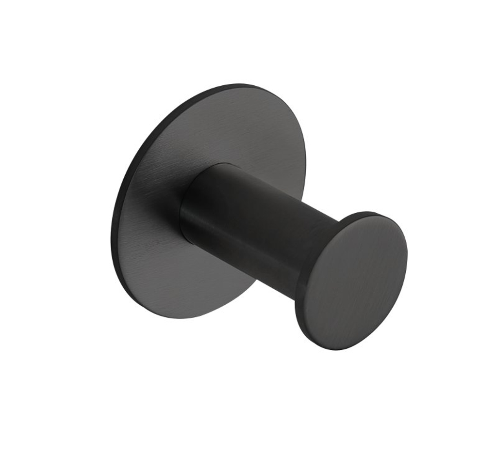 BEASY Kleiderhaken Edelstahl Schwarz 31x45x45 mm für Bad & Küche >> zum Kleben