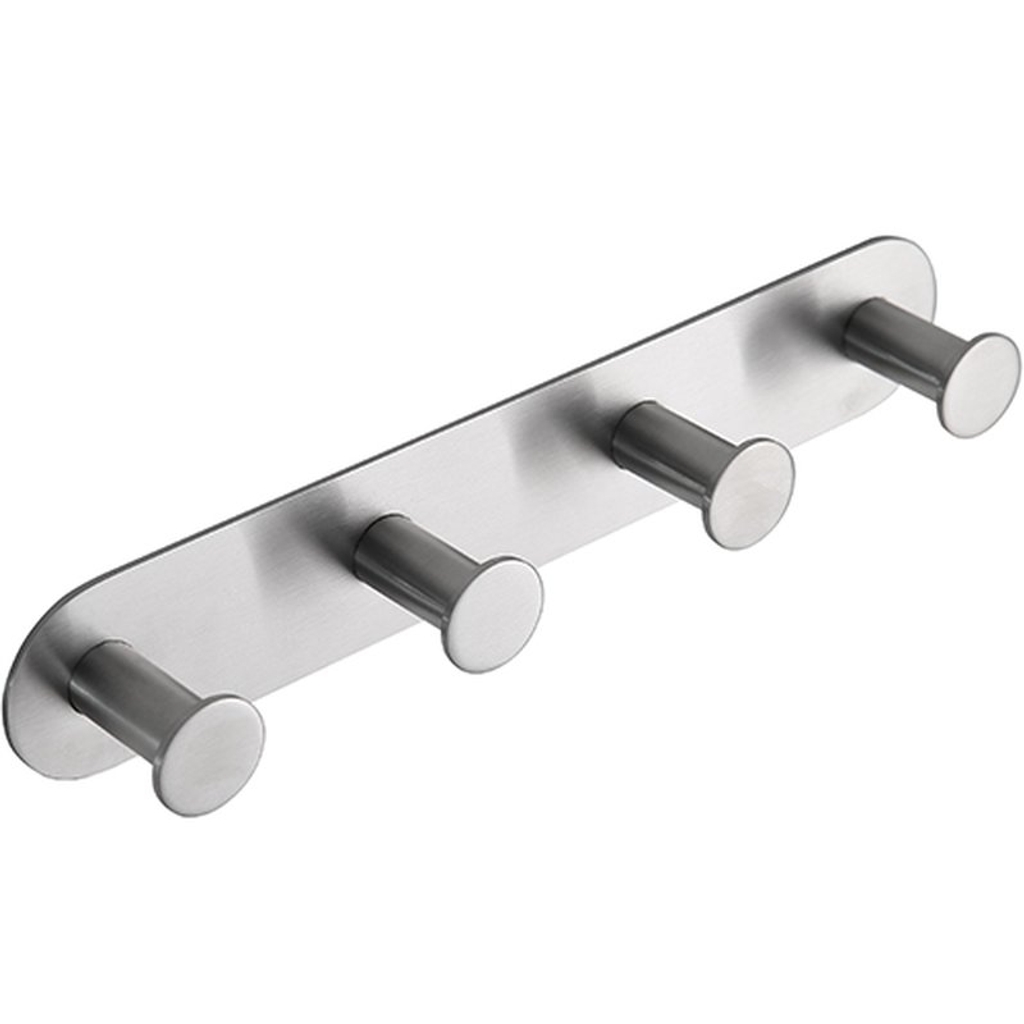 BEASY Hakenleiste Edelstahl Gebürstet 31x255x45 mm für Bad & Küche >> zum Kleben